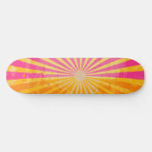 Cooles Retro-Sonnenschein-Rosa und Orangefarbenes  Skateboard (Horizontal)