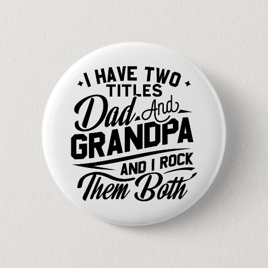 Cooles Retro-Style-Geschenk für neue Grandpas Button (Vorderseite)