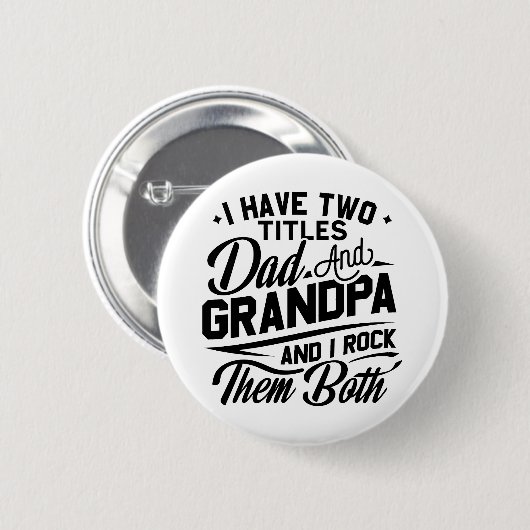 Cooles Retro-Style-Geschenk für neue Grandpas Button (Vorne & Hinten)