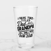Cooles Retro-Style-Geschenk für neue Grandpas Glas (Vorderseite)