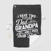 Cooles Retro-Style-Geschenk für neue Grandpas Golfhandtuch (Insitu)