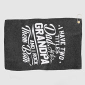 Cooles Retro-Style-Geschenk für neue Grandpas Golfhandtuch (Horizontal)