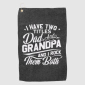 Cooles Retro-Style-Geschenk für neue Grandpas Golfhandtuch (Vorderseite)