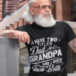 Cooles Retro-Style-Geschenk für neue Grandpas T-Shirt<br><div class="desc">Jeder Mann,  der zwei Titel als Vater und Großvater hat,  wird es LIEBE geben!</div>