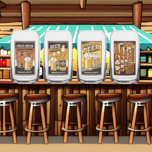 Cooles Retro-Vintage-Bier Dosenglas