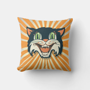 Cooles Retro Vintages Halloween-Katzen-Kissen Kissen