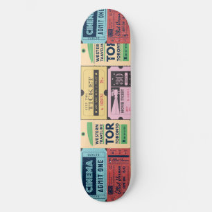 Cooles Retrogeschenk Ole cenima Eintrittskarten Kl Skateboard