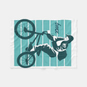 Cooles Rider-Design - BMX Fleecedecke (Vorderseite (Horizontal))