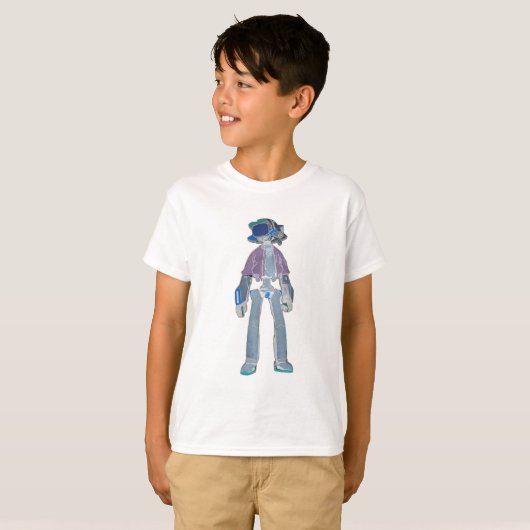 Cooles Robot Boy T-Shirt Design (Vorne ganz)
