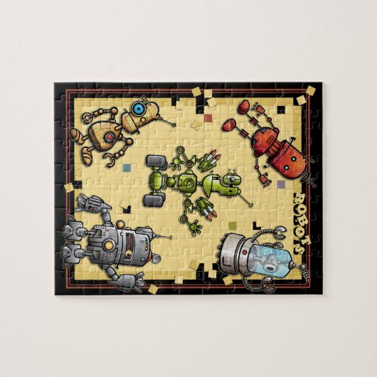 Cooles Roboter-Puzzlespiel Puzzle (Horizontal)