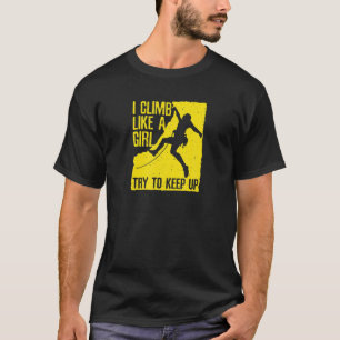 Cooles Rock Climbing Design für Frauen Mädchen Kin T-Shirt