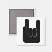 Cooles Rock Design Magnet (Vorderseite/Rückseite)
