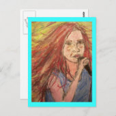 Cooles Rocker Song Girl Postkarte (Vorne/Hinten)