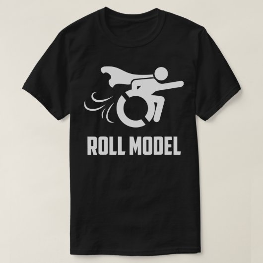 Cooles Roll Model Funny Handicapped Person Wheelch T-Shirt (Design vorne)