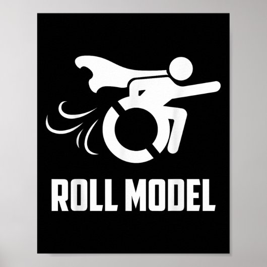 Cooles Rollenmodell _ Lustige behinderte Person Ro Poster (Vorne)