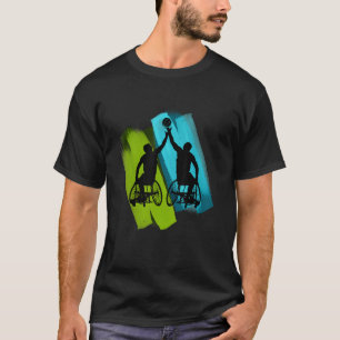 Cooles Rollstuhlbasketballspiel T-Shirt