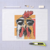 Cooles Rooster-Tragen einer Sonnenbrille Retro Vin Seidenpapier (Handwerk)