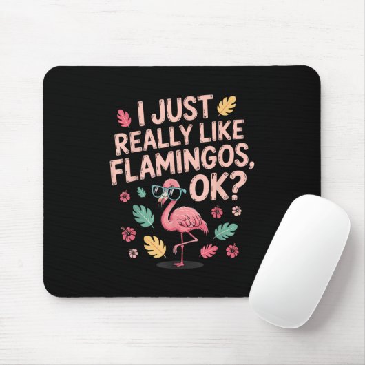 Cooles rosa Flamingo Liebhaber-Geschenk für Männer Mousepad (Mit Mouse)