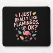 Cooles rosa Flamingo Liebhaber-Geschenk für Männer Mousepad (Vorne)
