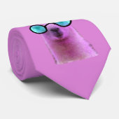 Cooles rosa Lama! Krawatte (Gerollt)