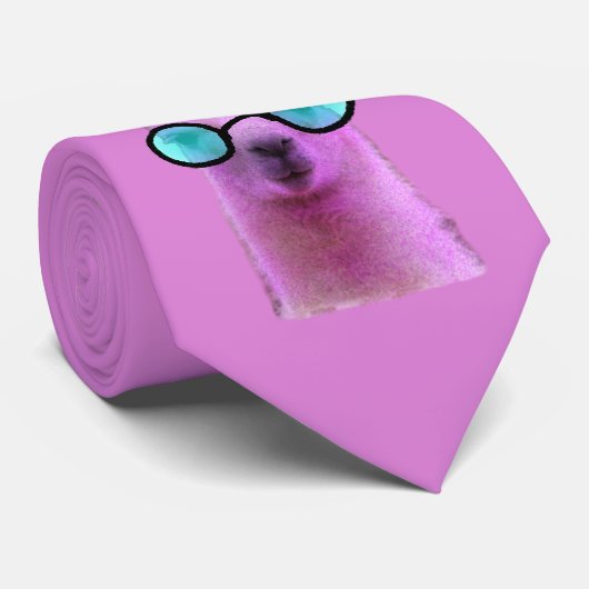Cooles rosa Lama! Krawatte (Gerollt)