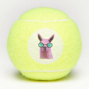 Cooles rosa Lama! Tennisbälle