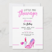 Cooles Rosa Makeup Girly Einladung (Vorderseite)