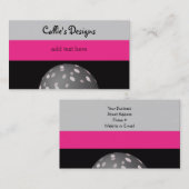 Cooles Rosa Schwarz und Grau Sphere Design Visitenkarte (Vorne/Hinten)