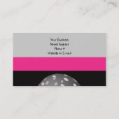 Cooles Rosa Schwarz und Grau Sphere Design Visitenkarte (Rückseite)