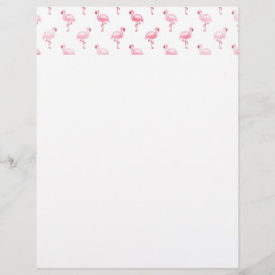 Cooles rosa tropisches Flamingo-Muster in Weiß