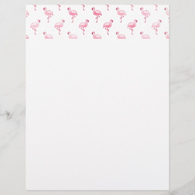 Cooles rosa tropisches Flamingo-Muster in Weiß (Vorderseite)