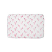 Cooles rosa tropisches Flamingo-Muster in Weiß Badematte (Vorderseite)