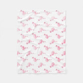 Cooles rosa tropisches Flamingo-Muster in Weiß Fleecedecke (Vorderseite)