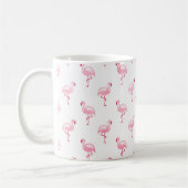 Cooles rosa tropisches Flamingo-Muster in Weiß Kaffeetasse (Links)