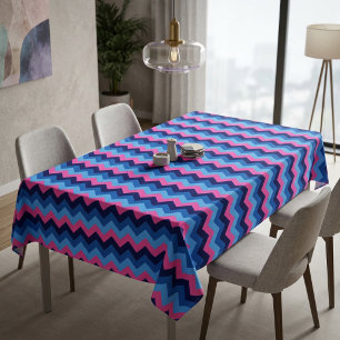 Cooles, rosa Zickzack Muster Große Tablette Tischdecke
