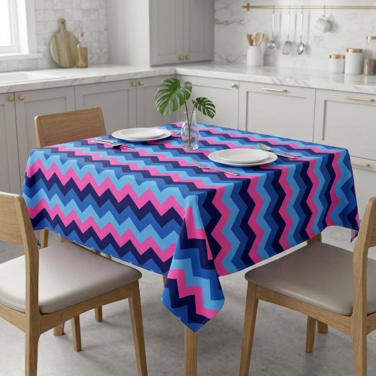 Cooles, rosa Zickzack Muster Kleine Tablette Tischdecke