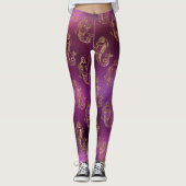 cooles Rosamuster des blauen Grüns des Leggings (Vorderseite)