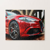 cooles Rotes Auto Puzzle (Horizontal)