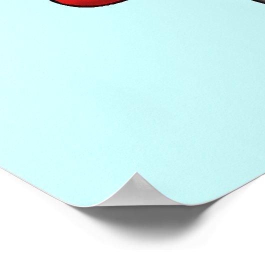 Cooles rotes Flugzeug-Poster-Design Poster (Ecke)