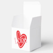 Cooles Rotes Herz mit LIEBE Geschenkschachtel (Geöffnet)