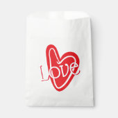 Cooles Rotes Herz mit LIEBE Geschenktütchen (Vorderseite)