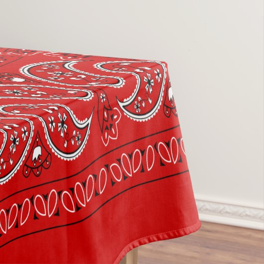 Cooles rotes Paisley Tischdecke (Beispiel)