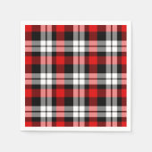 Cooles Rotes Schwarzes Lumberjack Tartan Muster Serviette (Vorderseite)