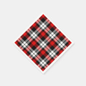 Cooles Rotes Schwarzes Lumberjack Tartan Muster Serviette (Ecke)