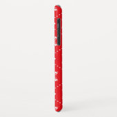 Cooles rotes weißes Schneeflocke-Weihnachtsmuster Case-Mate iPhone Hülle (Hinten/Links)