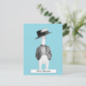 Cooles Rubber Hühnchen Postkarte (Stehend Vorderseite)