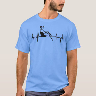 Cooles Ruderherz Single Scully Rower Athlete T-Shirt