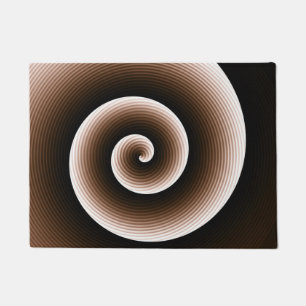 COOLES Rust-Brown-Spiralmuster Fußmatte