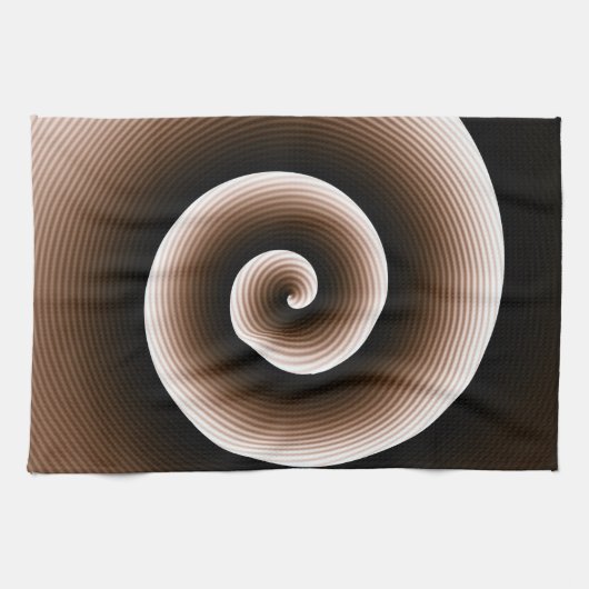 COOLES Rust-Brown-Spiralmuster Geschirrtuch (Horizontal)