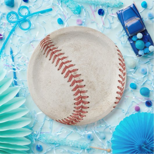 Cooles rustikales Baseballsportteam Modernes Pappteller (Party)